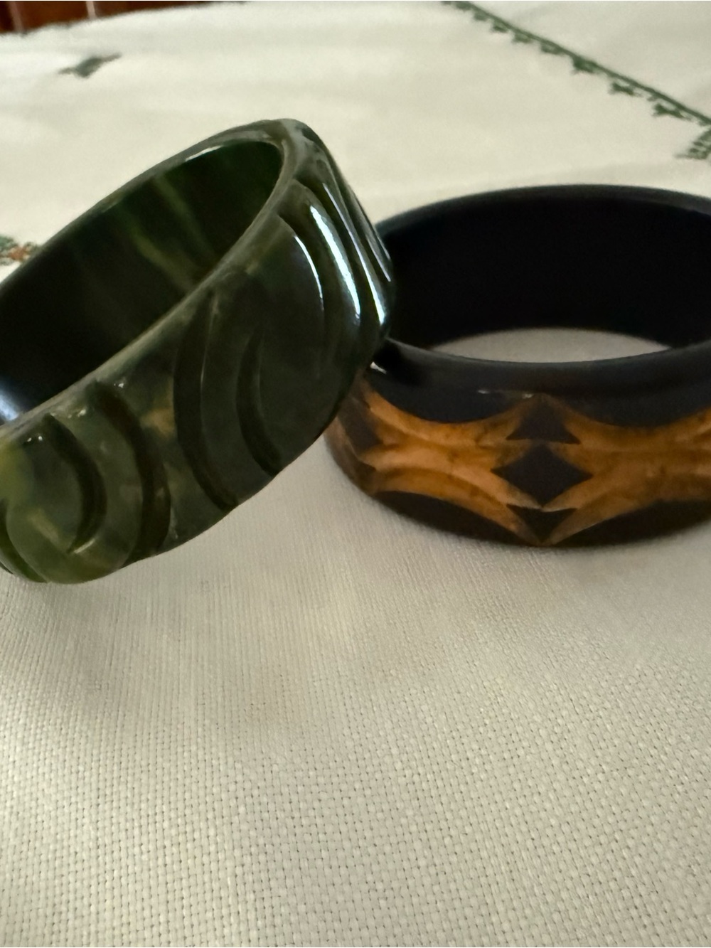 Set of two Bakelite bracelets